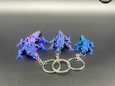 Bebek Ejder Anahtarlık — Flexi — Sert Plastik