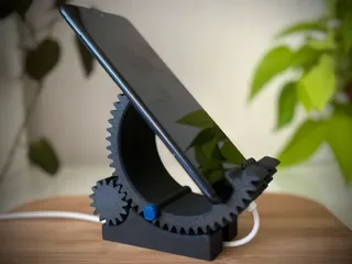 Dişli Mekanizmalı Telefon Standı — Sert Plastik