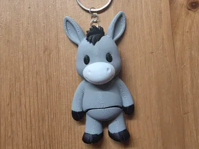 Flexi Eşek Anahtarlık — Sert Plastik