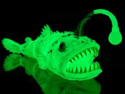 Flexi Fener Balığı — Glow — Sert Plastik