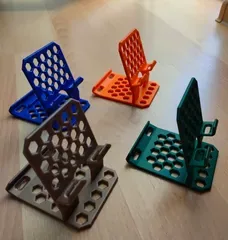 Katlanır Petek Telefon Standı — Dayanıklı Plastik