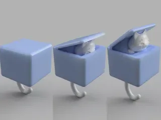 Kedi Anahtar Askısı — Sert Plastik