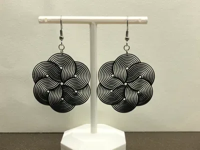 Mandala Labirent Küpe — Sert Plastik