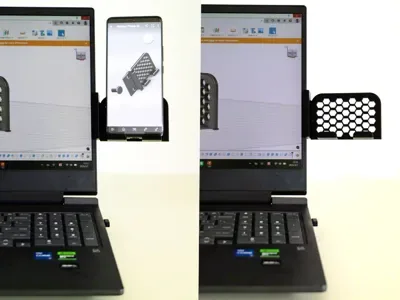 Monitör Kenarı Telefon Tutucu — Dayanıklı Plastik
