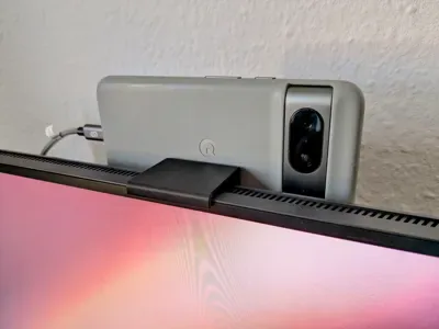 Monitör Webcam Telefon Tutucu — Dayanıklı Plastik