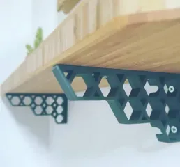 Petek Desenli Raf Braketi — Dayanıklı Plastik