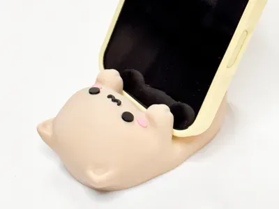 Sevimli Kedi Telefon Standı — Sert Plastik