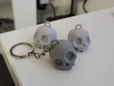Sevimli Kuru Kafa Anahtarlık — Sert Plastik
