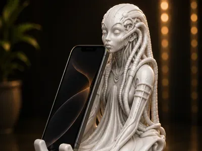 Tanrıça Telefon Standı — Sert Plastik