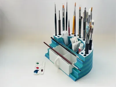 Yarım Daire Fırça Standı — Sert Plastik