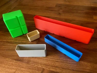 Yarım Genişlik Organizer Kutuları — Sert Plastik